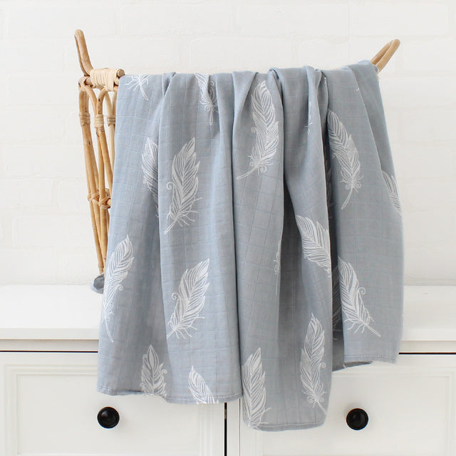120x120cm Muslin Blanket Cotton Baby Swaddle Bamboo Soft
