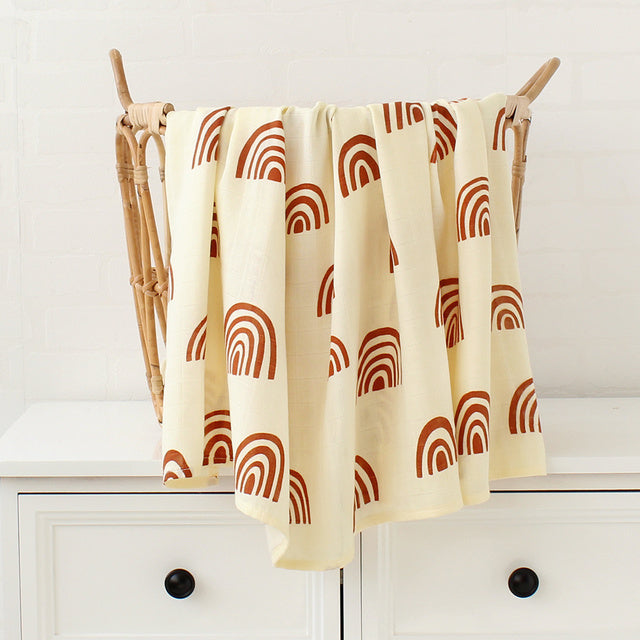 120x120cm Muslin Blanket Cotton Baby Swaddle Bamboo Soft