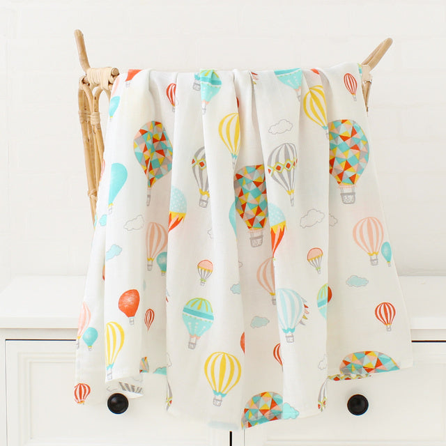 120x120cm Muslin Blanket Cotton Baby Swaddle Bamboo Soft