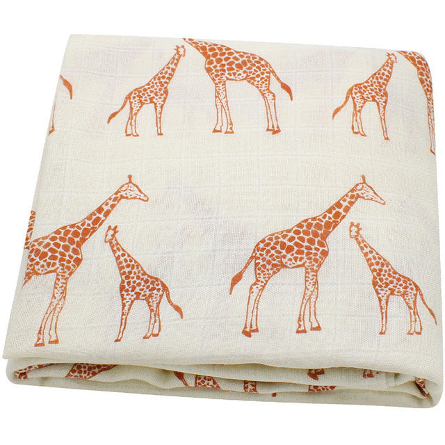120x120cm Muslin Blanket Cotton Baby Swaddle Bamboo Soft